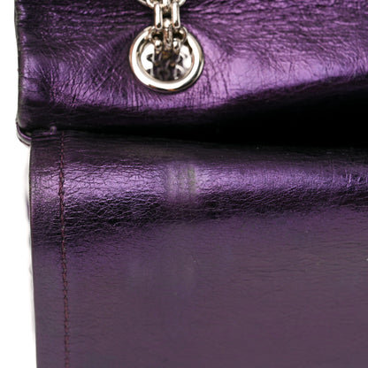 Chanel Metallic Aged Calfskin Quilted 2.55 Reissue 227 Flap Purple 19 of 23