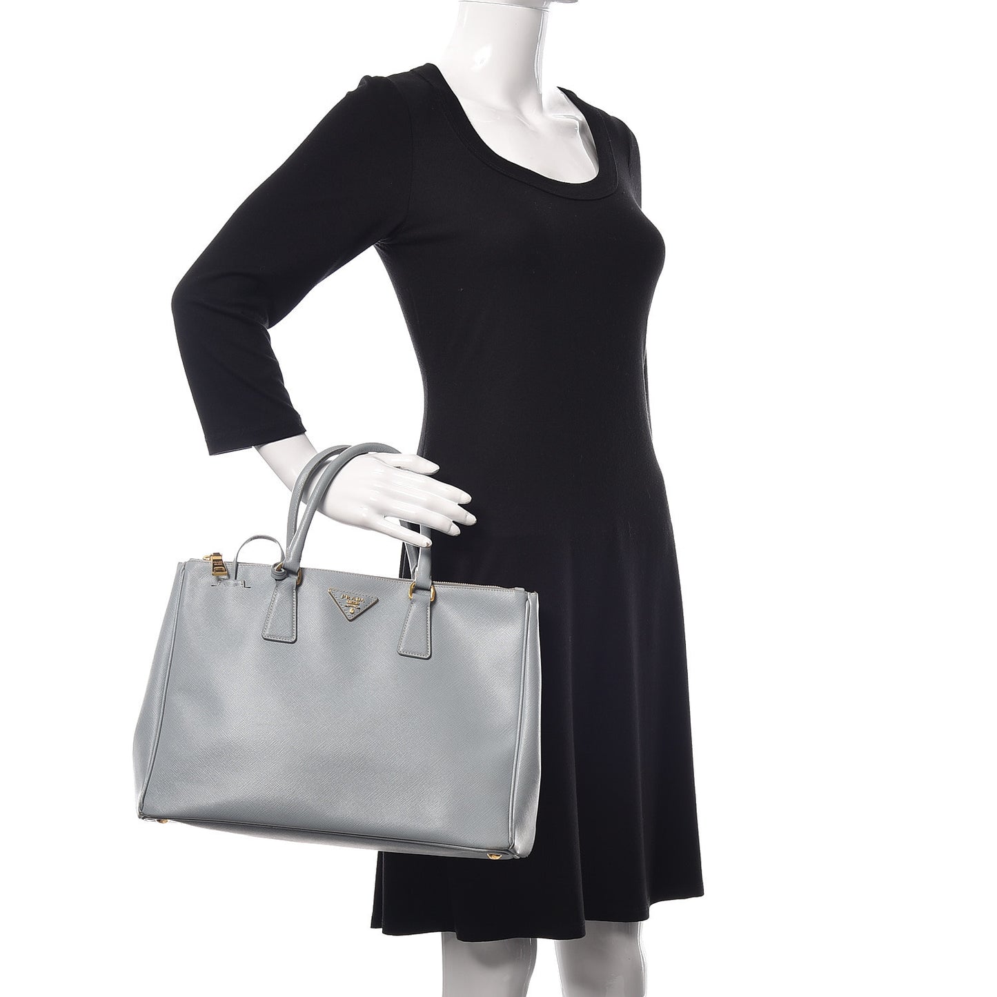Saffiano Medium Galleria Double Zip Tote Lago
