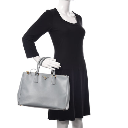 Prada Saffiano Medium Galleria Double Zip Tote Lago 2 of 17
