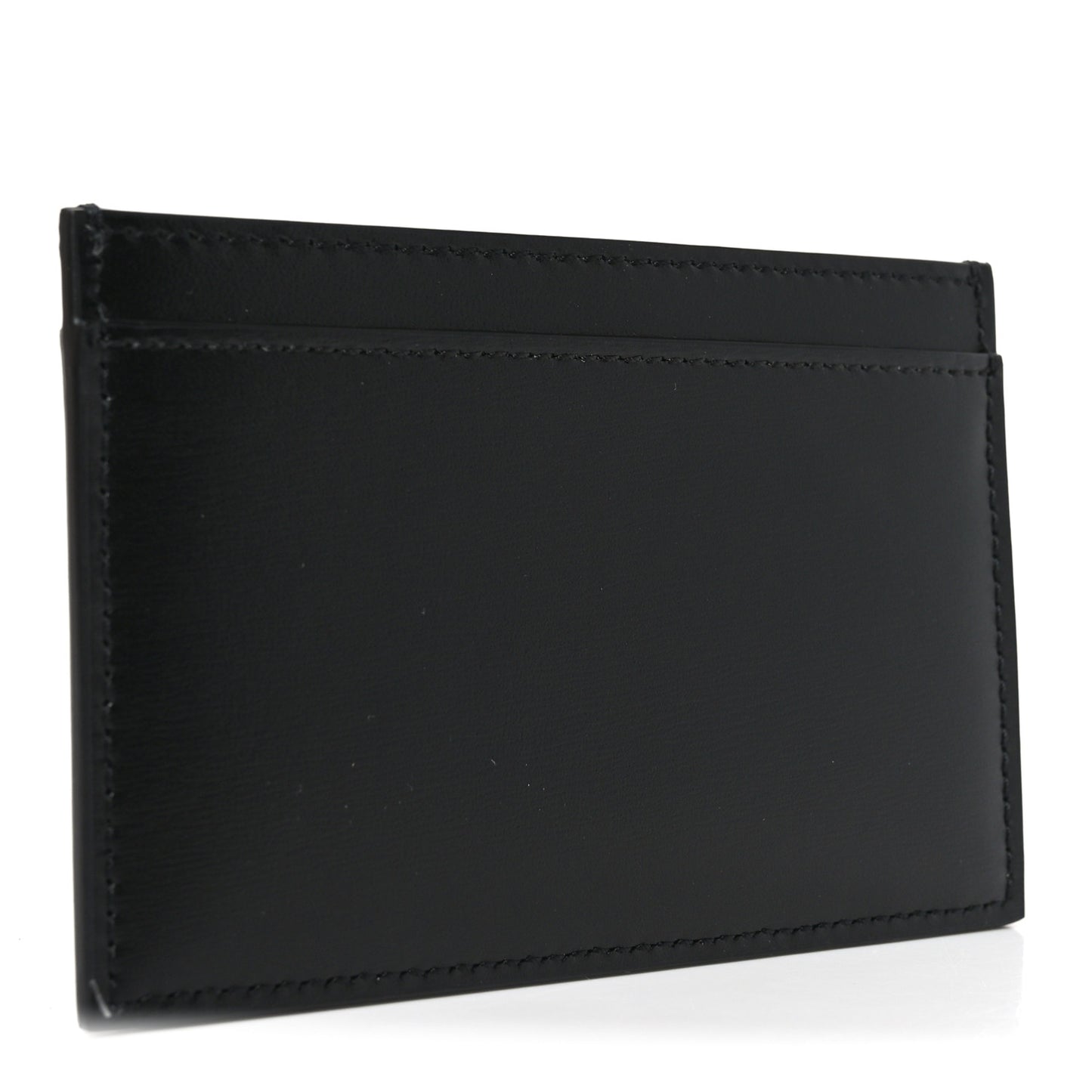 Smooth Lambskin Triomphe Card Holder Black
