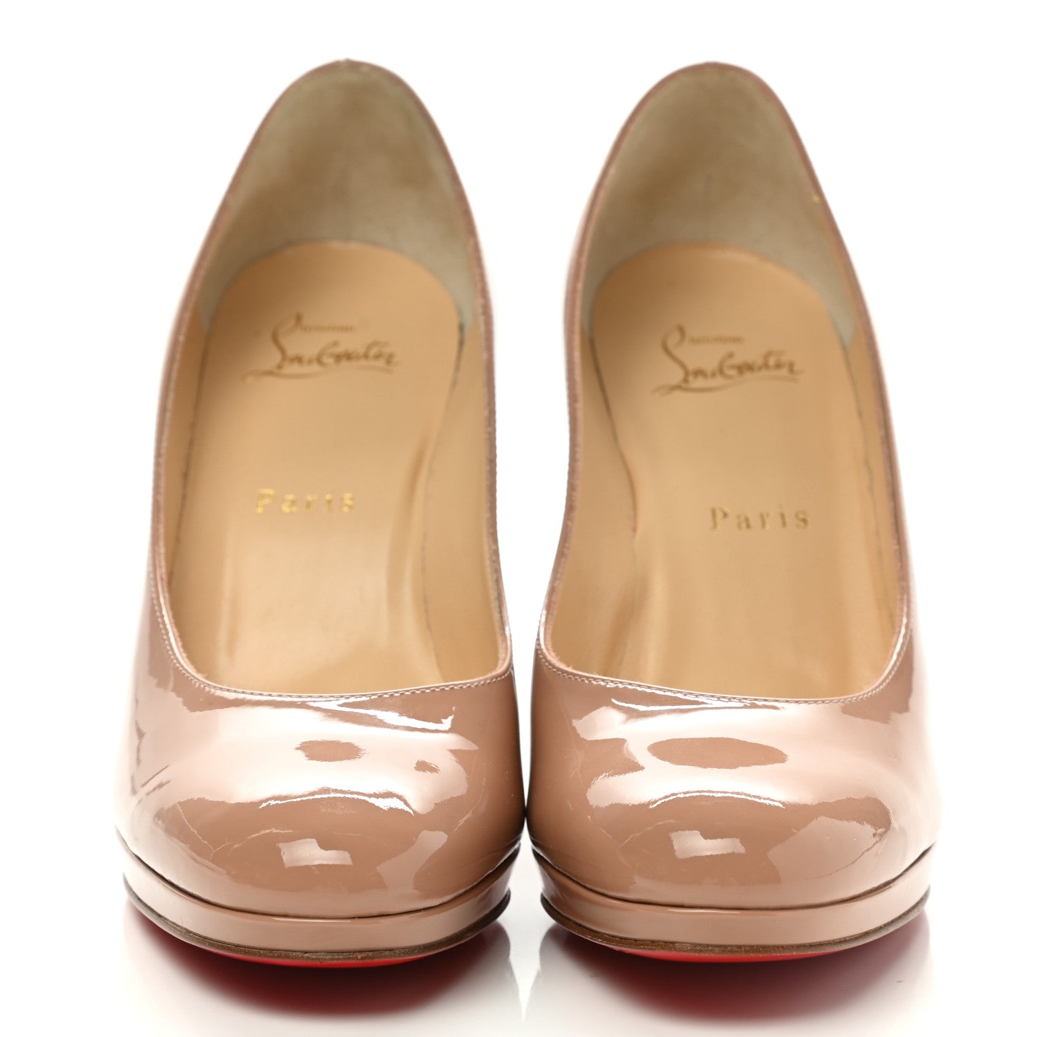 Christian Louboutin Patent Kabetts 100 Pumps 37.5 Nude 2 of 8