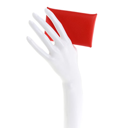 Hermes Epsom Calvi Card Case Rouge Piment 2 of 9