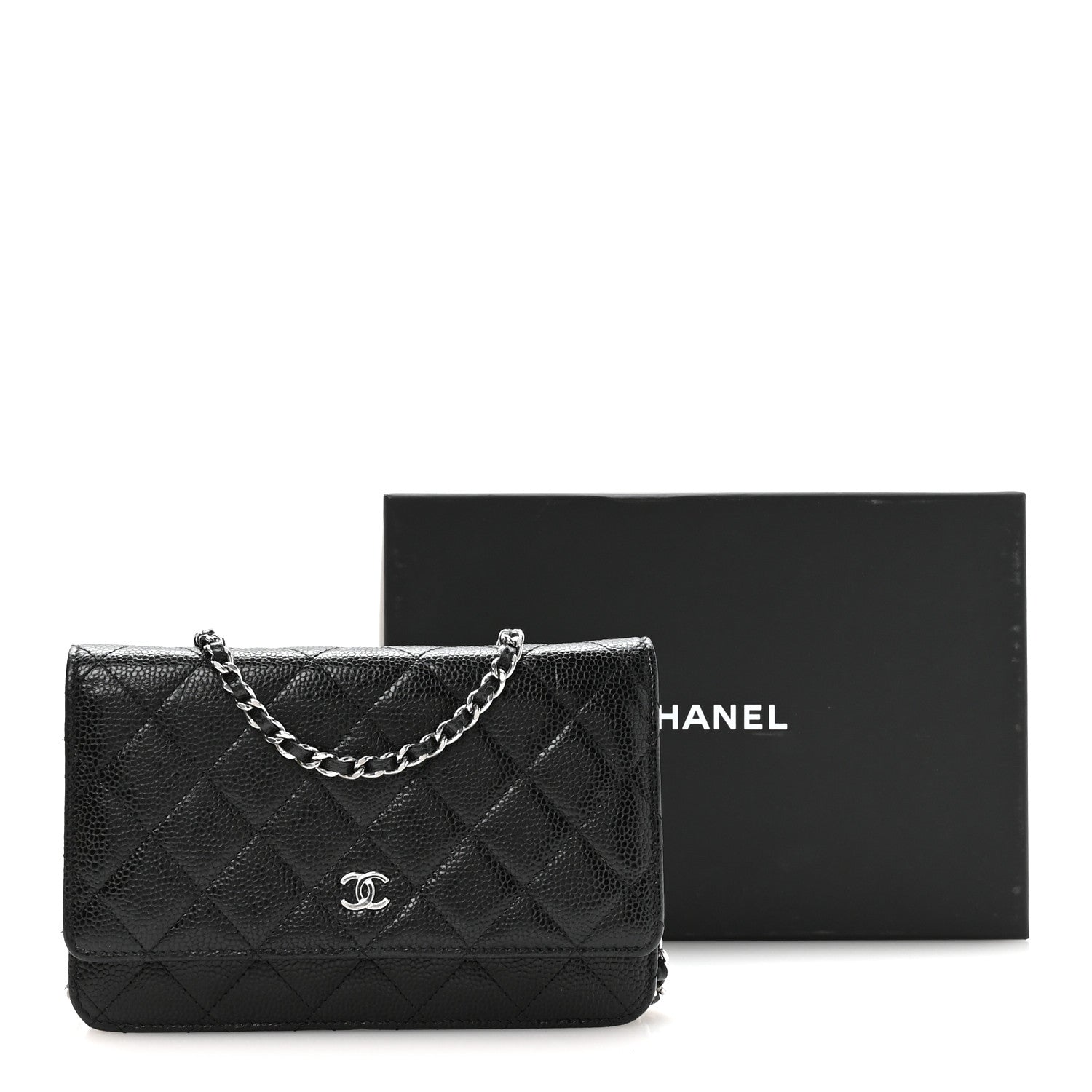 Chanel Caviar Quilted Wallet on Chain WOC Black 11 of 11
