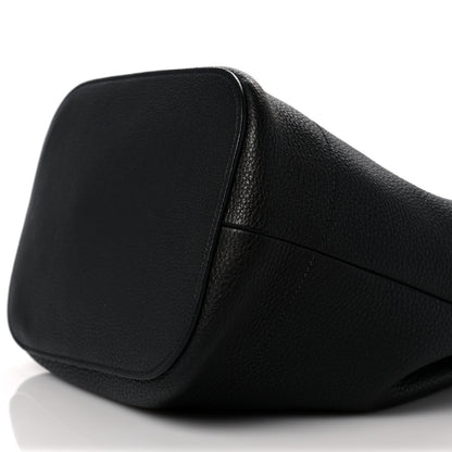Prada Vitello Daino Drawstring Bucket Black 8 of 8