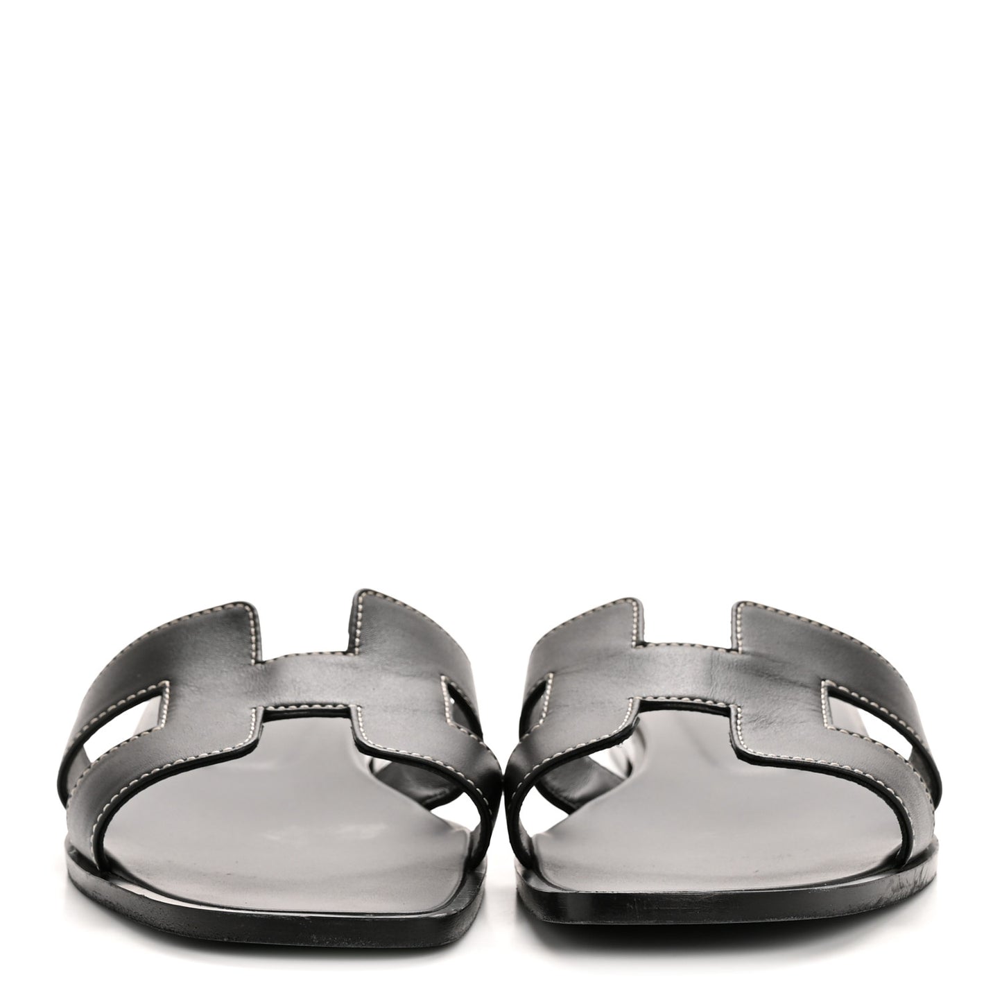 Box Calfskin Oran Sandals 38.5 Black