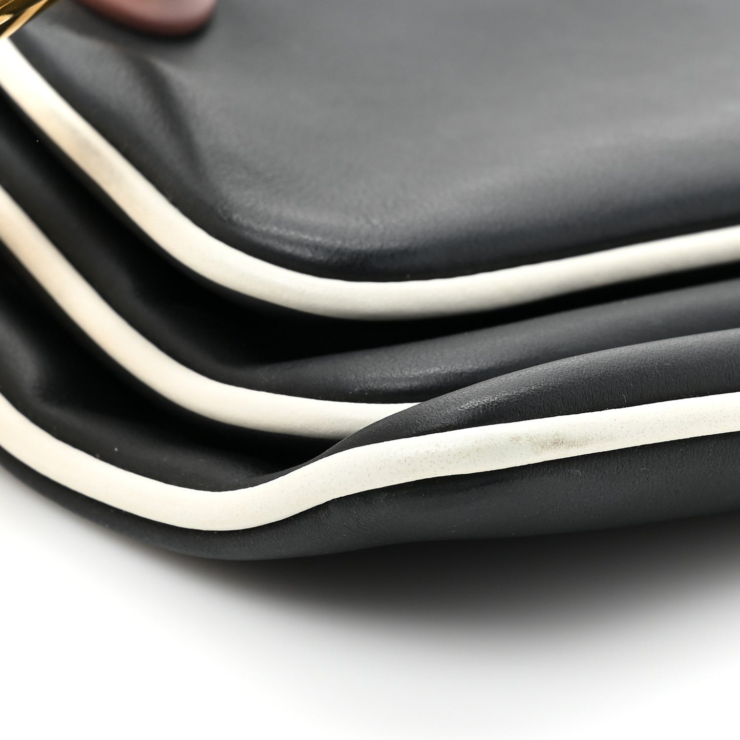 Vitello Century Opaco F is Fendi Bi-Color Triplette Pouch Set Black