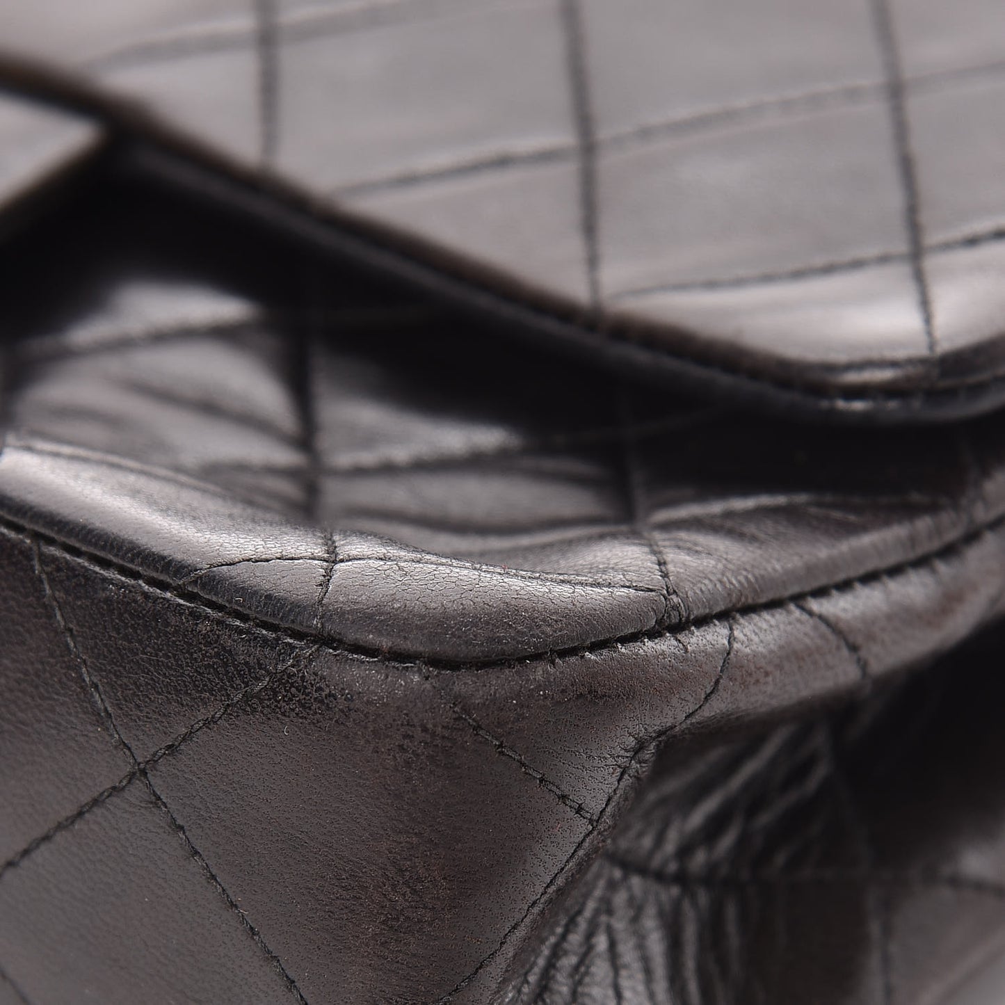 Lambskin Quilted Small Double Flap Black