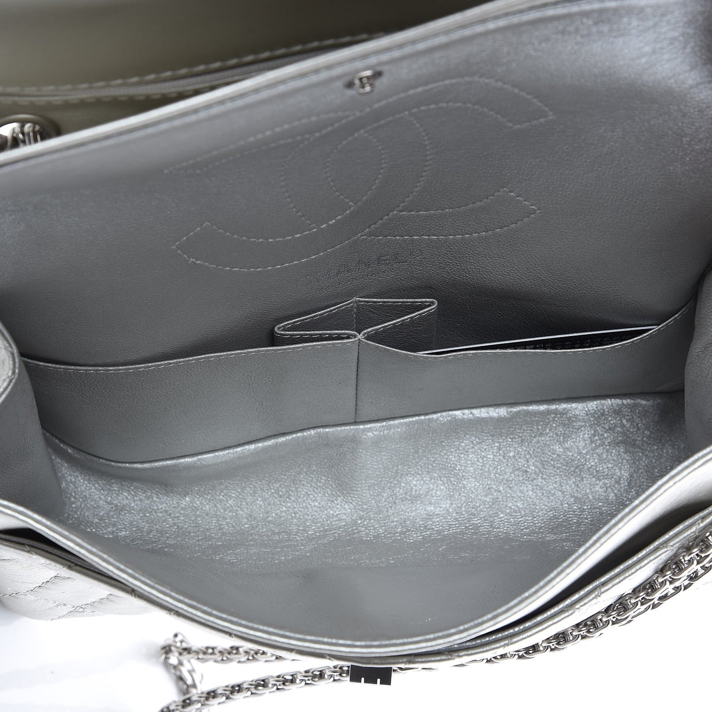 Metallic Aged Calfskin 2.55 Reissue 225 Flap Silver