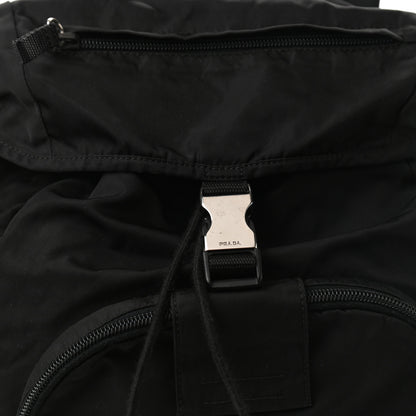 Prada Technical Nylon Saffiano Double Buckle Backpack Black 7 of 9