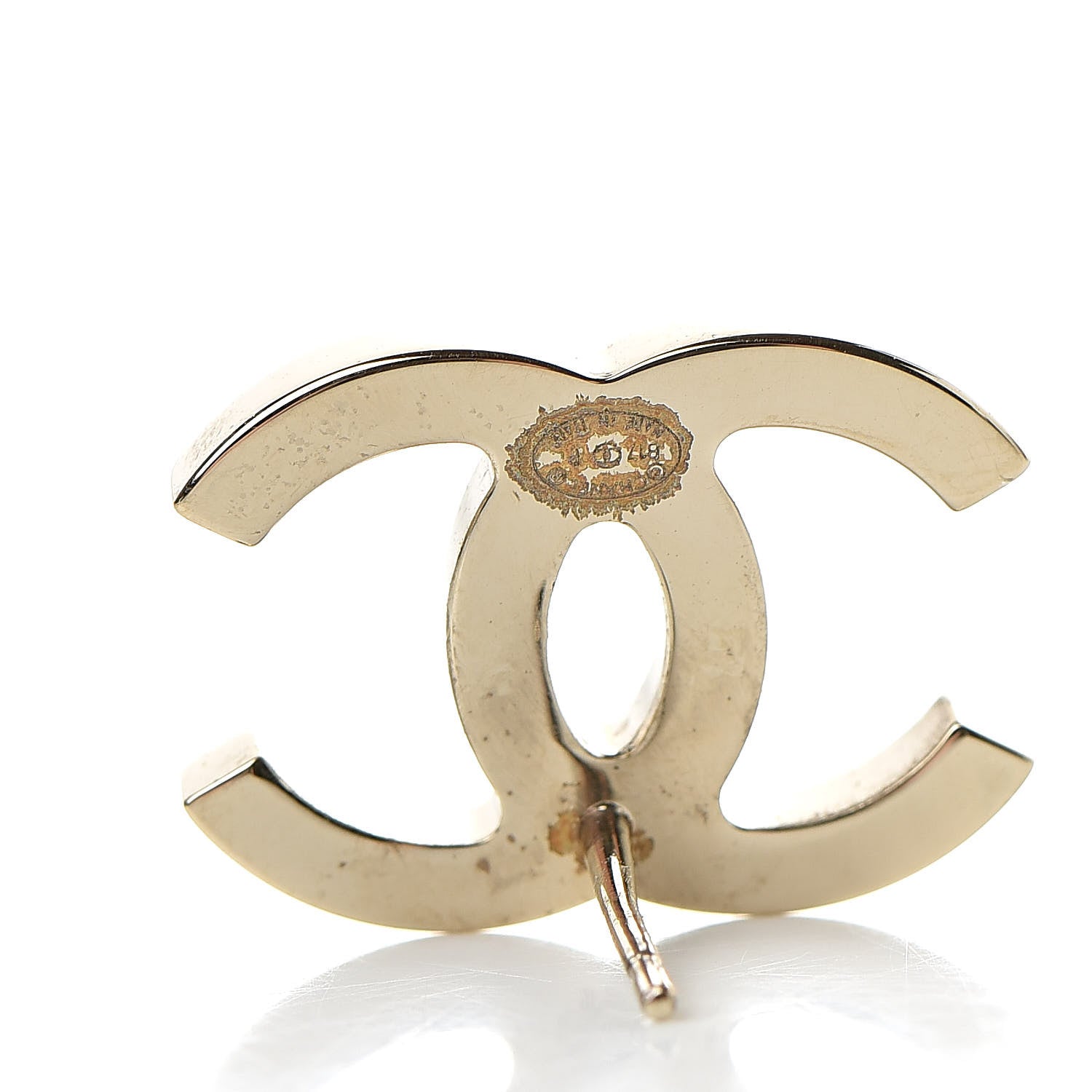 Chanel Metal CC Earrings Gold 4 of 7