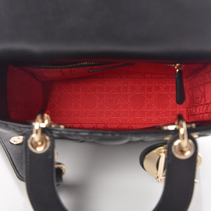 Christian Dior Lambskin Cannage Small Lucky Badges My Lady Dior Black 7 of 9