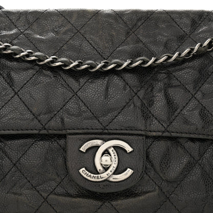 Chanel Crumpled Grained Calfskin Jumbo CC Crave Flap Dark Brown 8 of 15