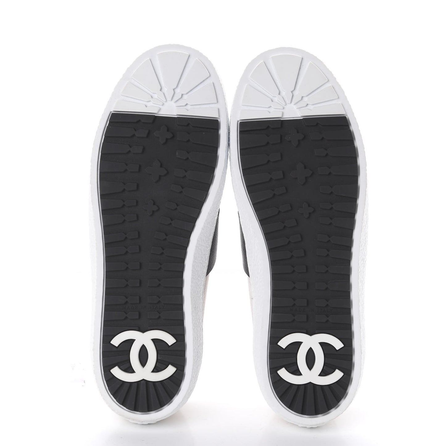 Suede Calfskin Tweed Sneakers 38.5 Black White