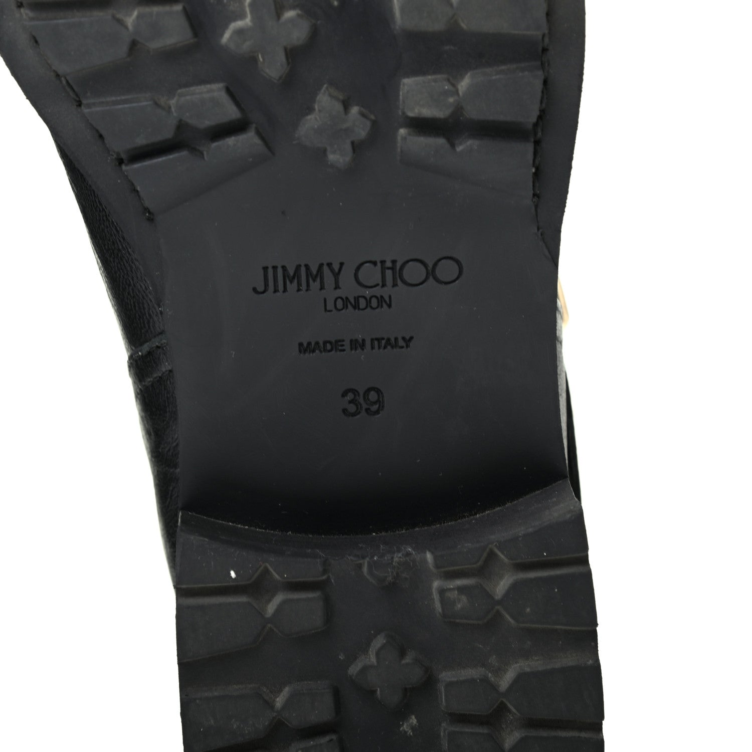 Jimmy Choo Lambskin Biker Boots 39 Black 8 of 8