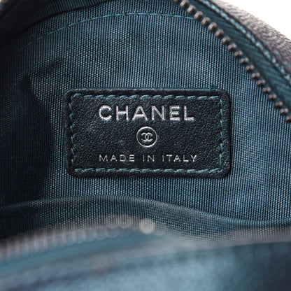 Chanel Iridescent Caviar Quilted Round Filigree Crossbody Dark Turquoise 5 of 9
