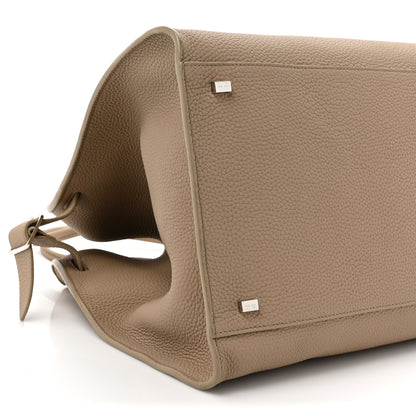The Row Grained Calfskin Soft Margaux 17 Dark Taupe 9 of 13