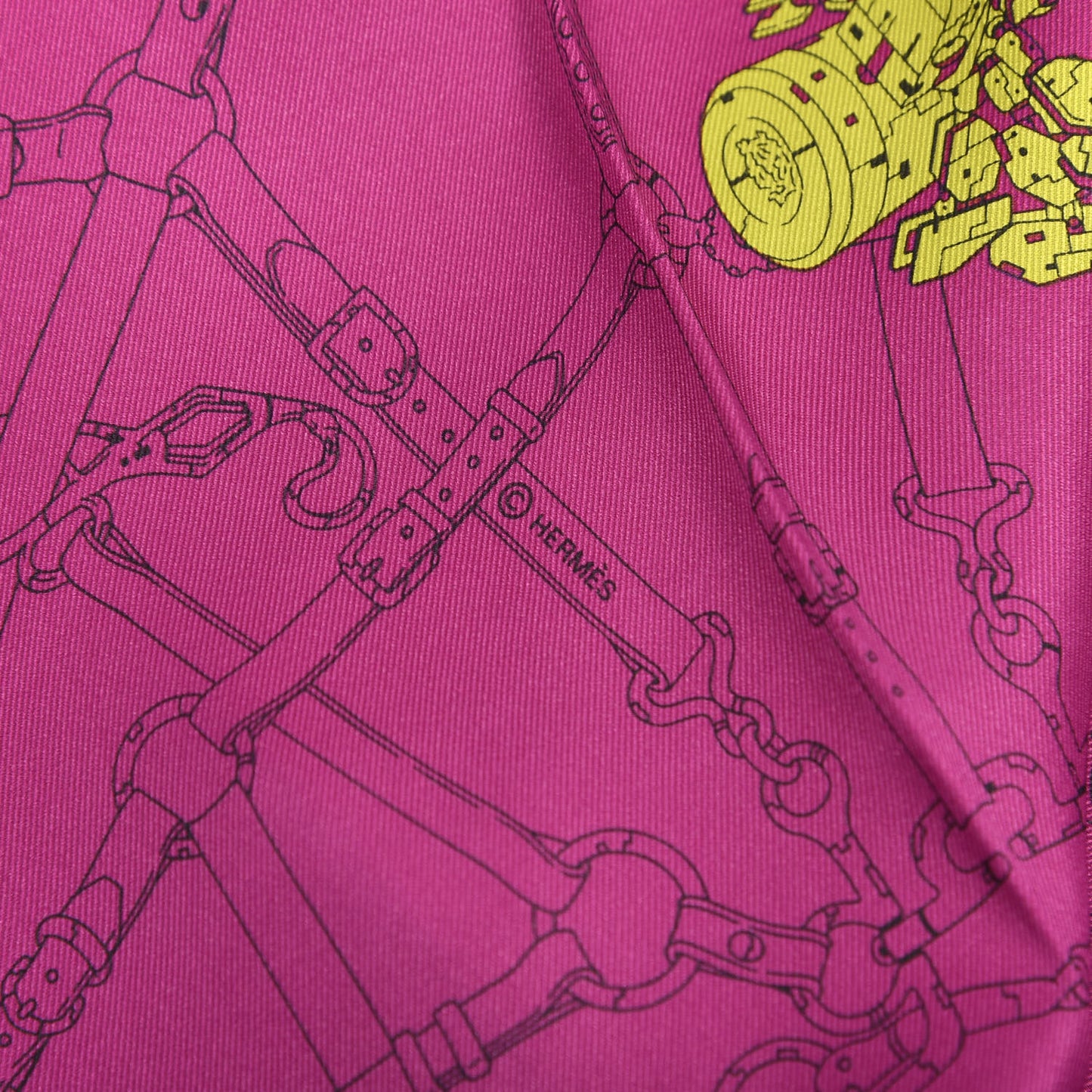 Silk Flamboyant Web Scarf Rose Indien Marine