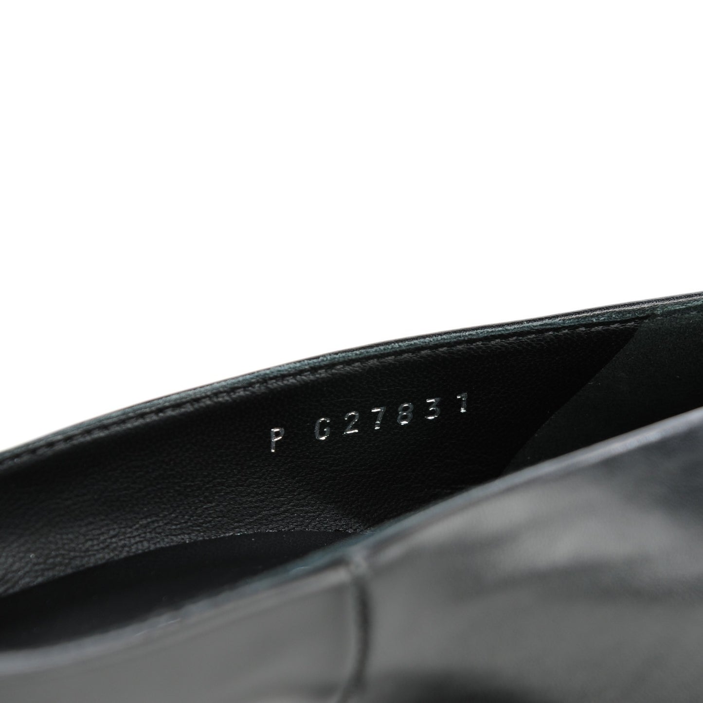 Calfskin Silver Cap Toe CC Pumps 40.5 Black