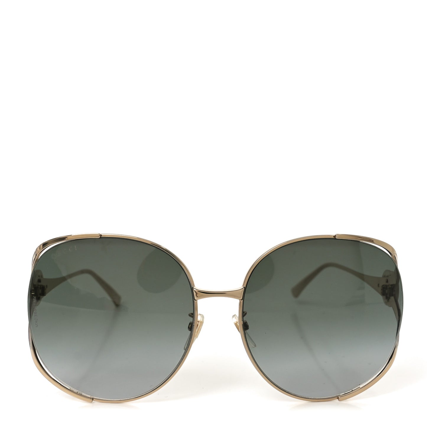 Metal Oversized Round Frame GG0225S Sunglasses Gold