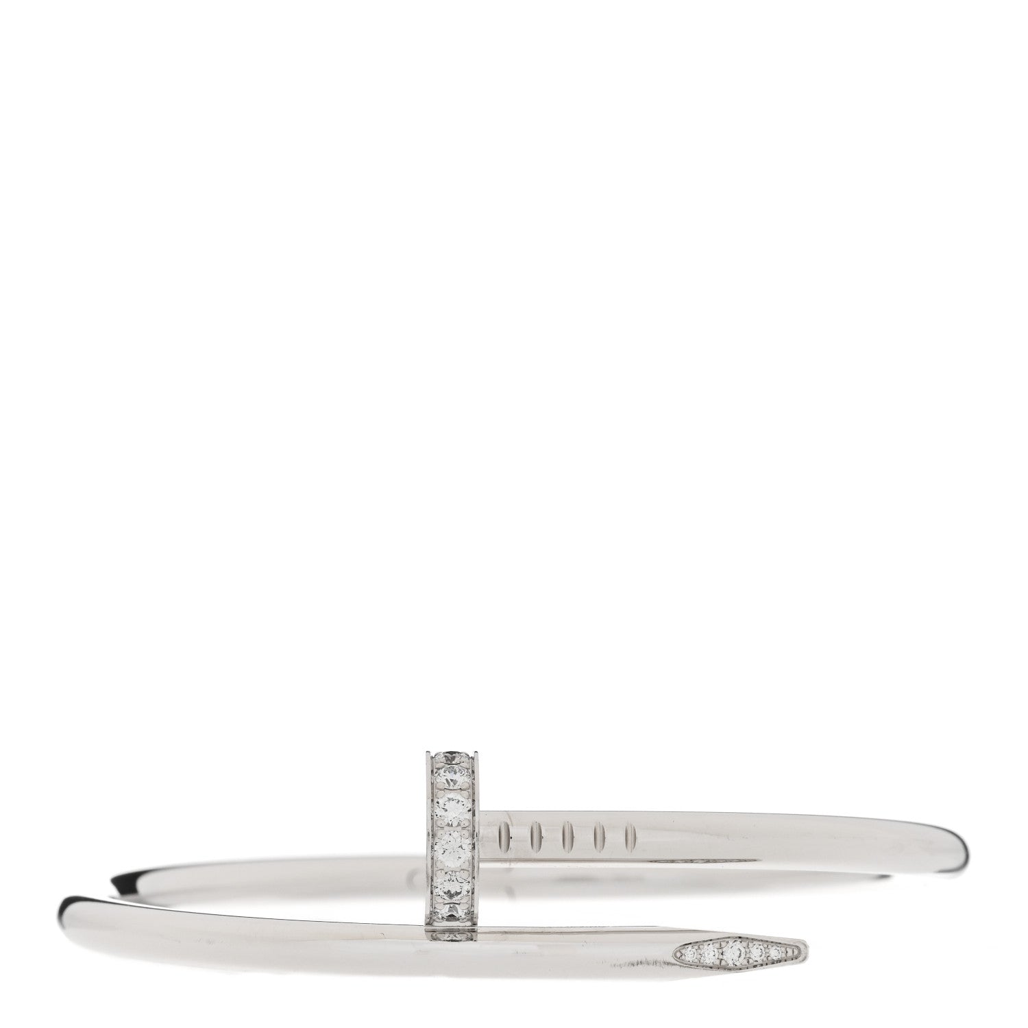 Cartier 18K White Gold Diamond Juste Un Clou Bracelet 15 1 of 4