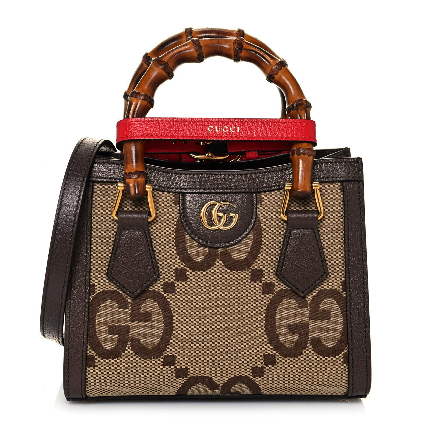 Monogram Jumbo GG Textured Dollar Calfskin Mini Diana Tote Bag Camel Ebony New Acero Pomegranate Red