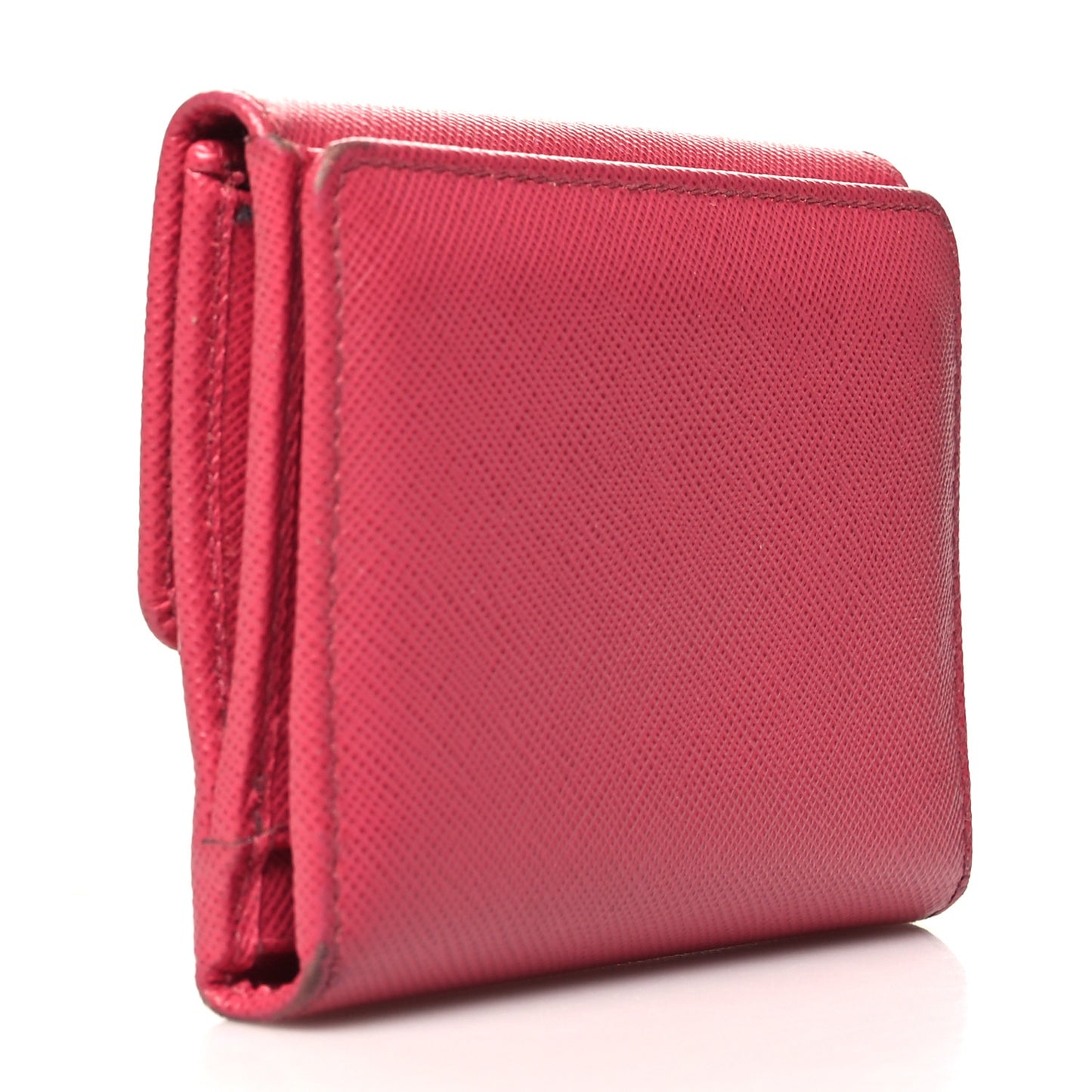 Saffiano Tri Fold Compact Wallet Peonia