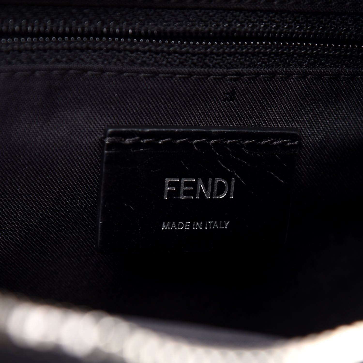 Fendi Nylon Shearling Vitello Dolce Lightbulb Mini Backpack Black Bubblegum 8 of 9