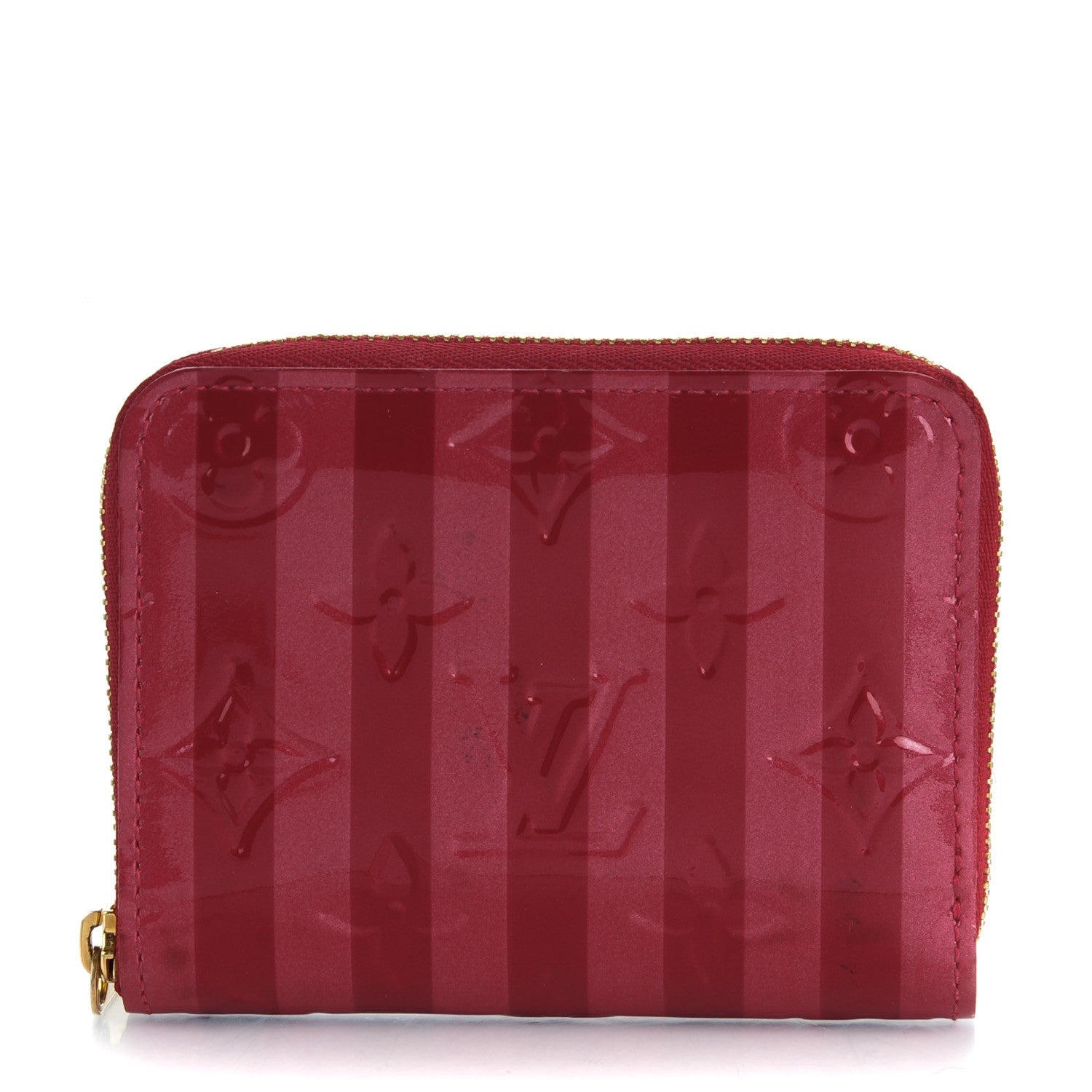 Louis Vuitton Vernis Rayures Zippy Coin Purse Pomme D'Amour 1 of 7