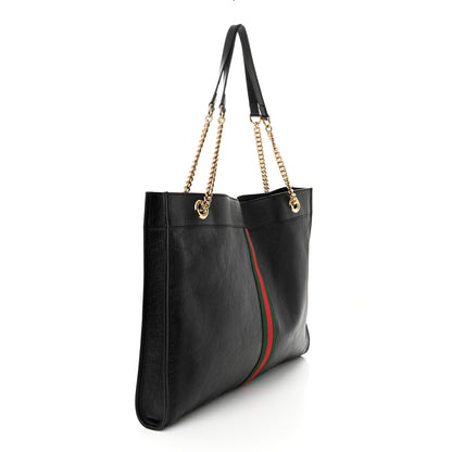 Gucci Calfskin Large Rajah Chain Tote Black 3 of 10