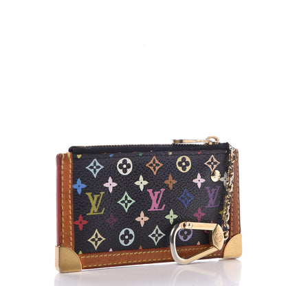 Louis Vuitton Monogram Multicolor Key Pouch Black 3 of 13