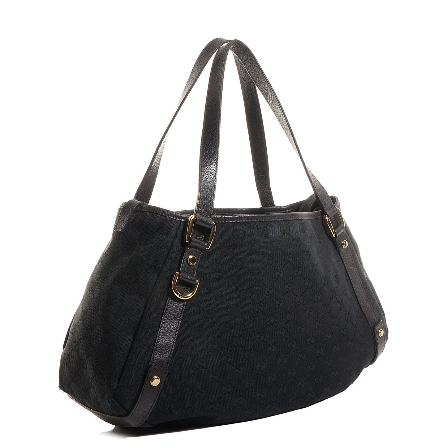 Monogram Medium Abbey Shoulder Bag Black