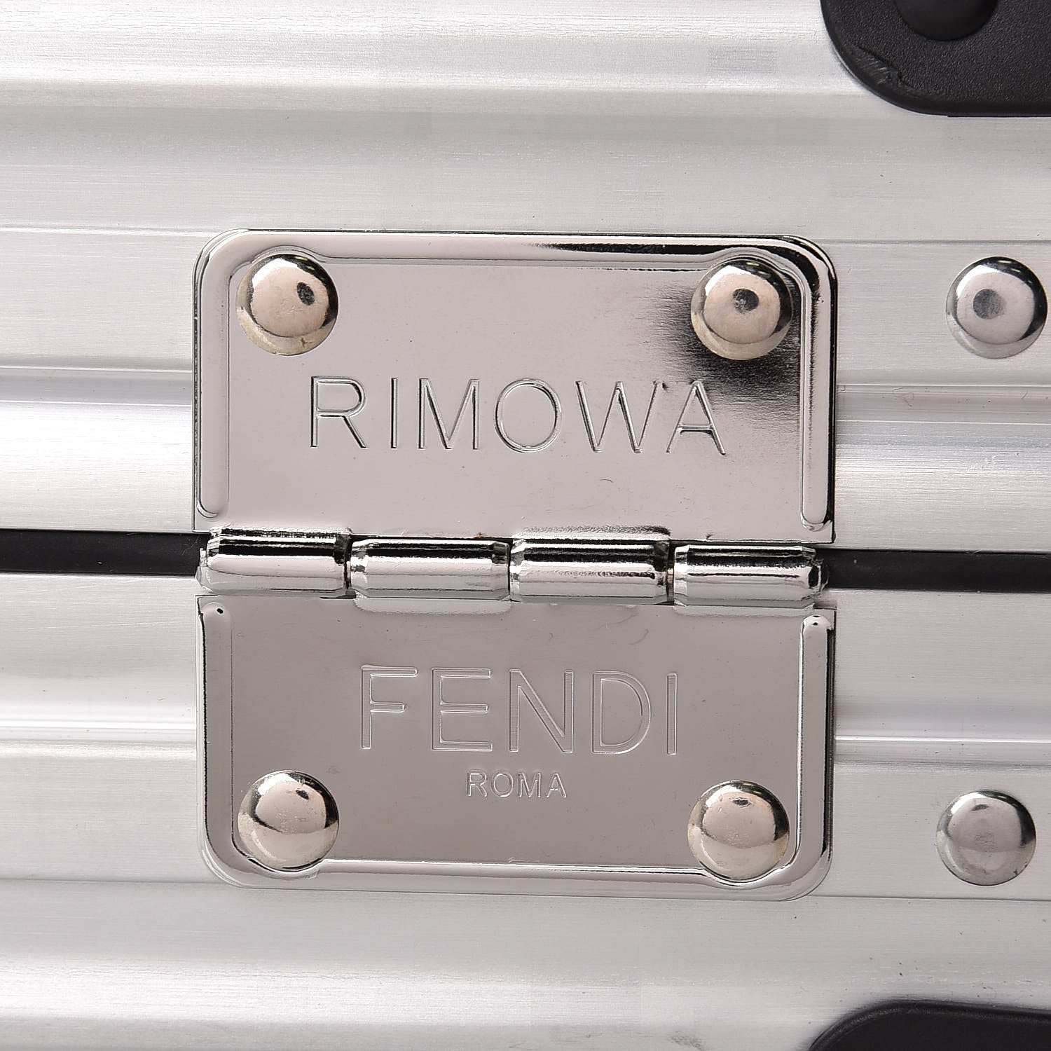 Fendi X RIMOWA Aluminum FF Print Roll Away Carry On Luggage Silver 6 of 21