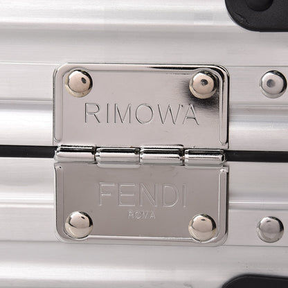 Fendi X RIMOWA Aluminum FF Print Roll Away Carry On Luggage Silver 6 of 21