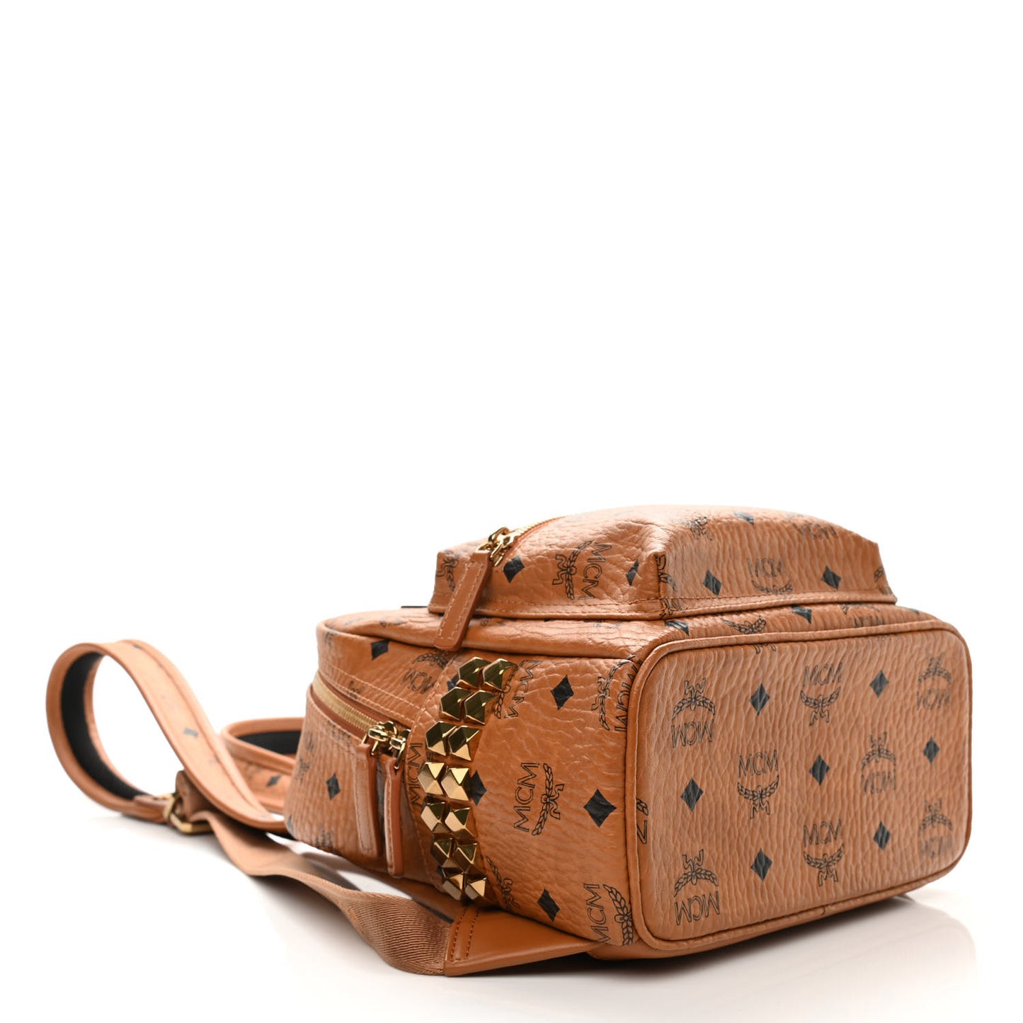 Visetos Side Stud Mini Stark Backpack Cognac