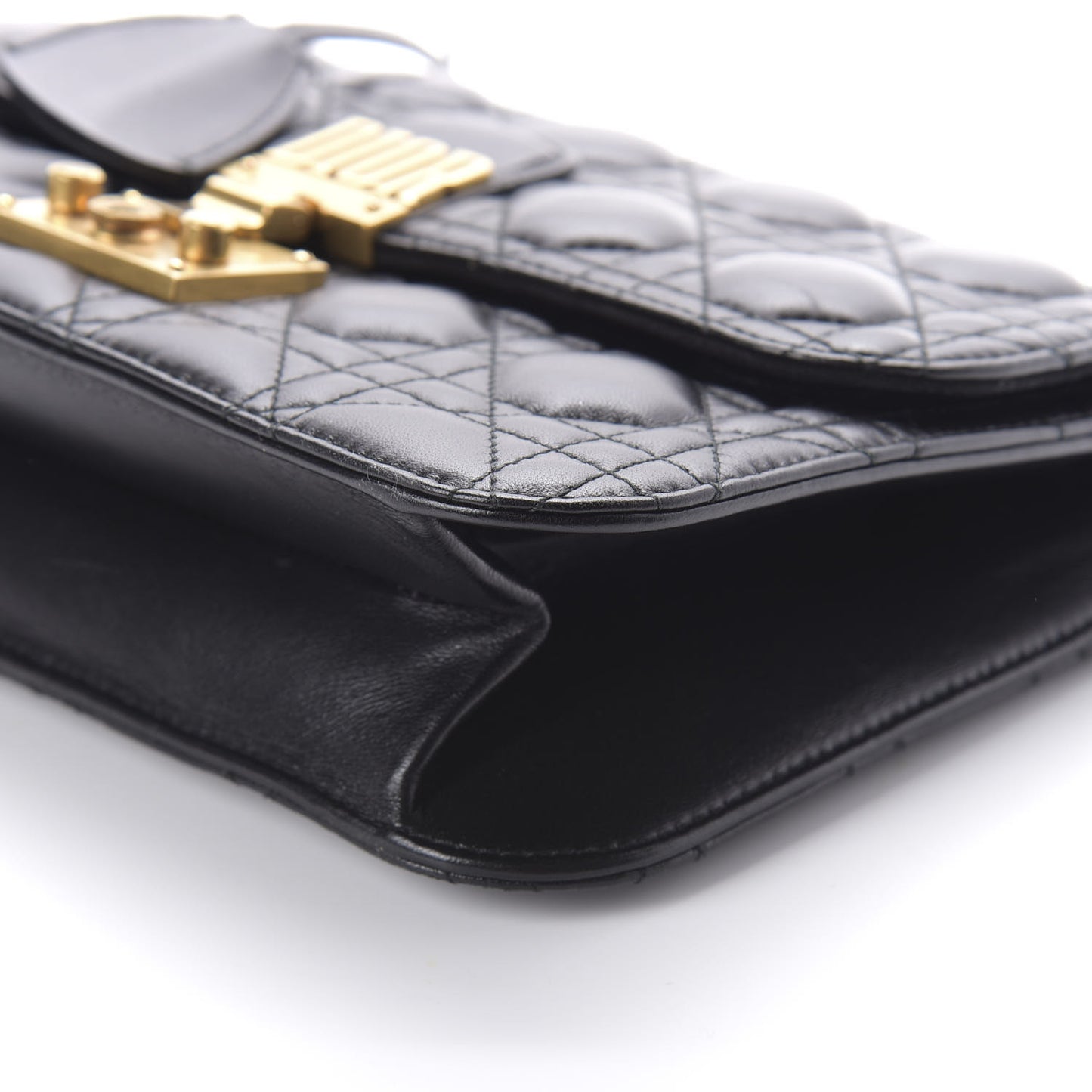 Lambskin Cannage Large Dioraddict Flap Bag Black