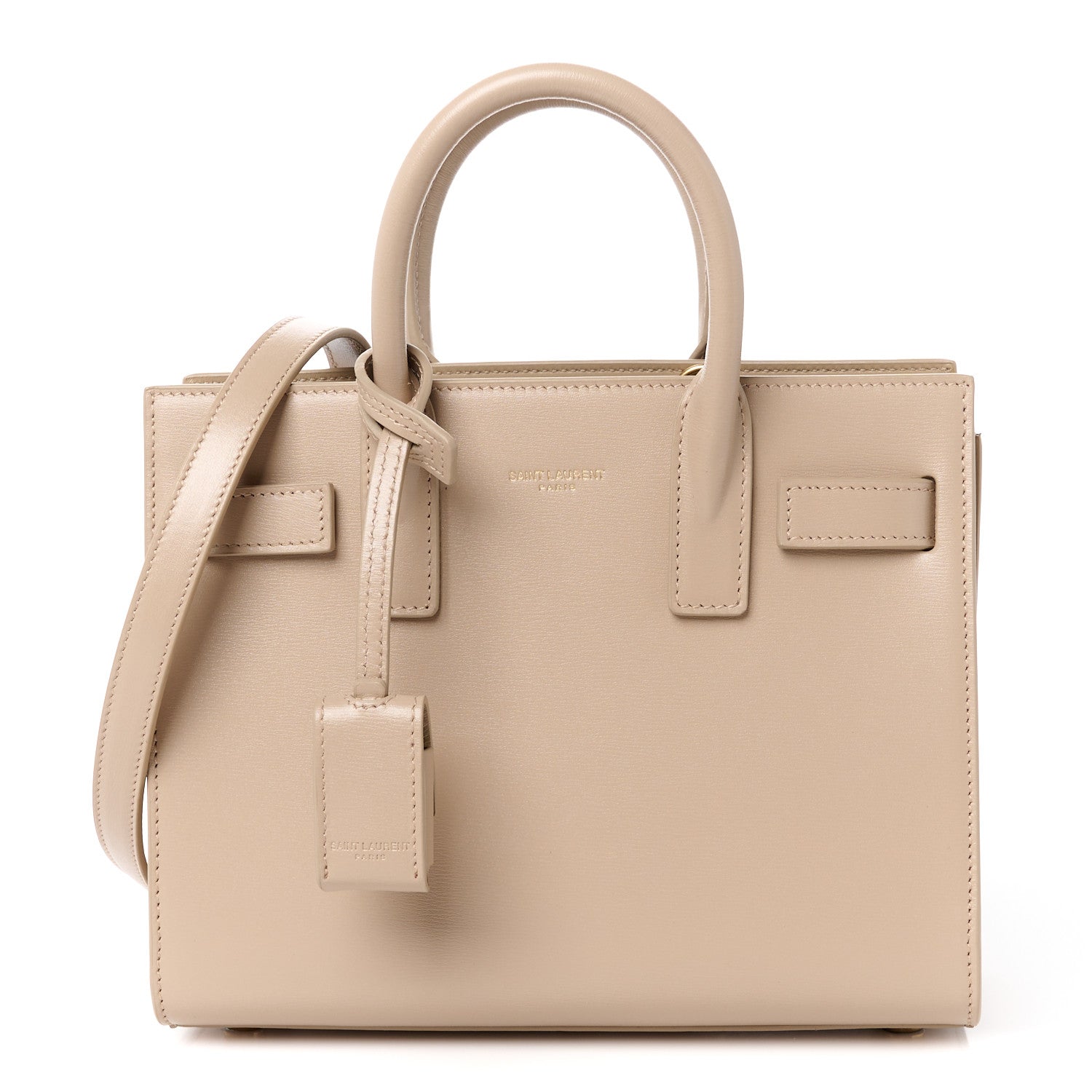 Saint Laurent Smooth Calfskin Nano Sac de Jour Dark Beige 1 of 11