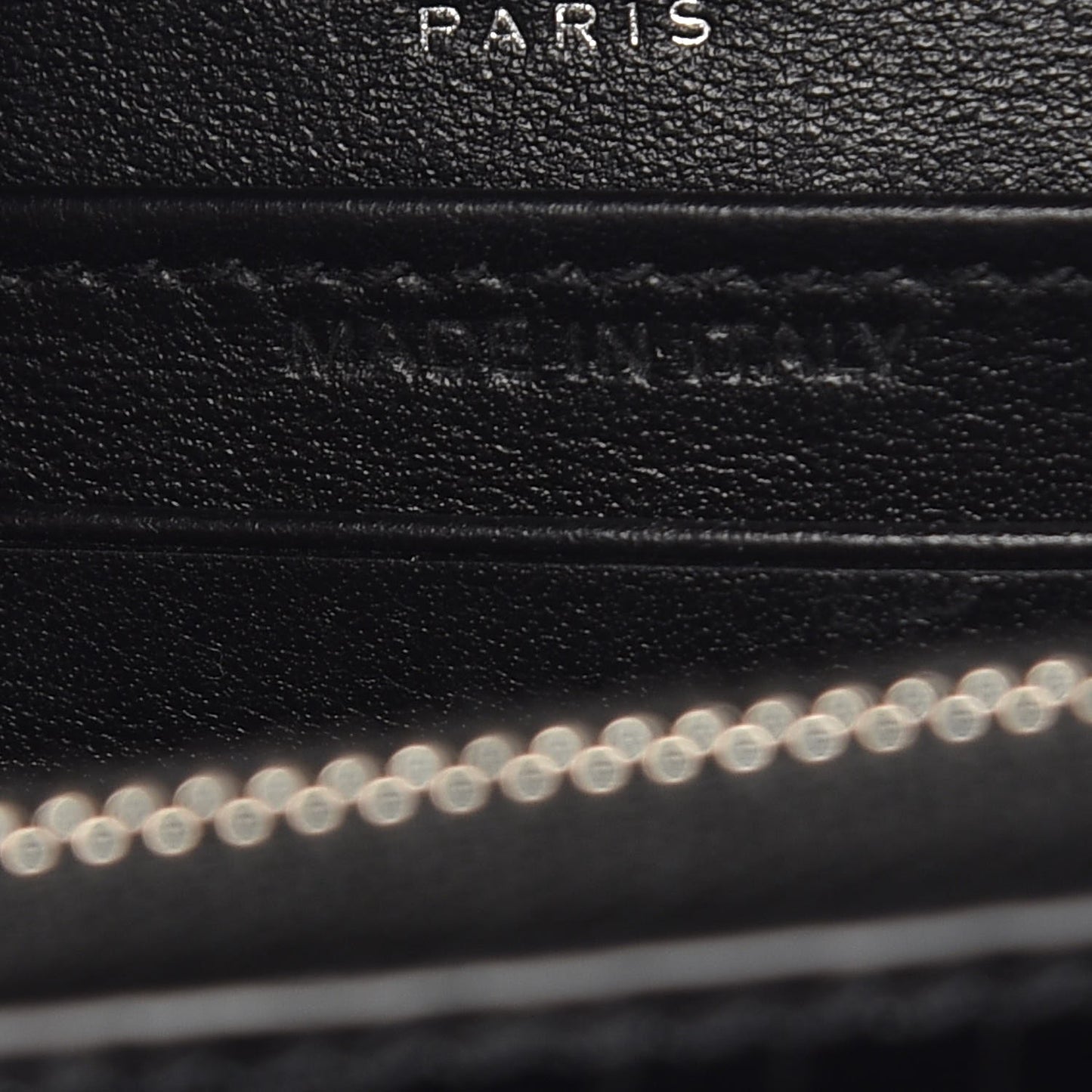Calfskin Crocodile Embossed Monogram Sunset Chain Wallet Black