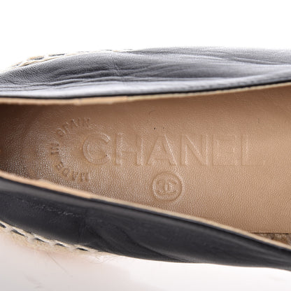 Chanel Lambskin CC Espadrilles 40 Black 8 of 9