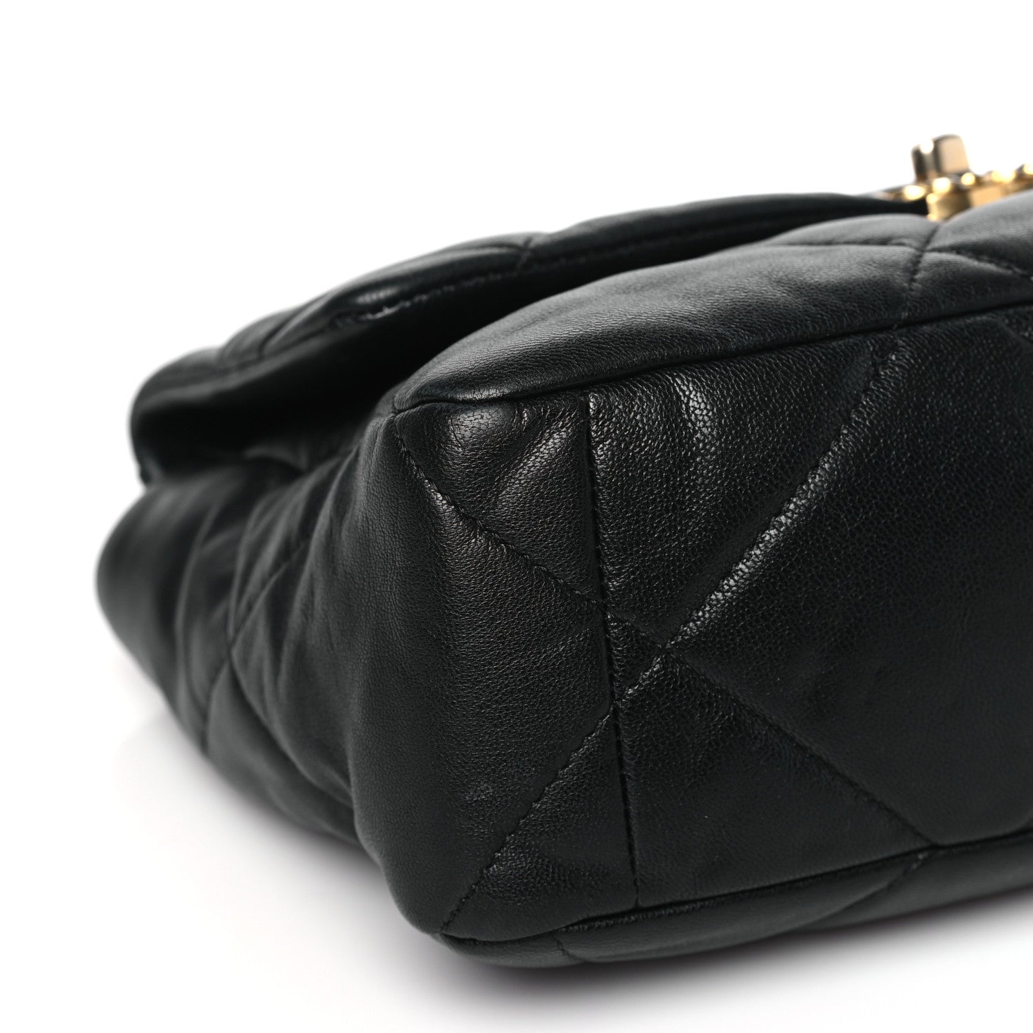 Chanel Goatskin Quilted Large Chanel 19 Flap Black 8 of 9