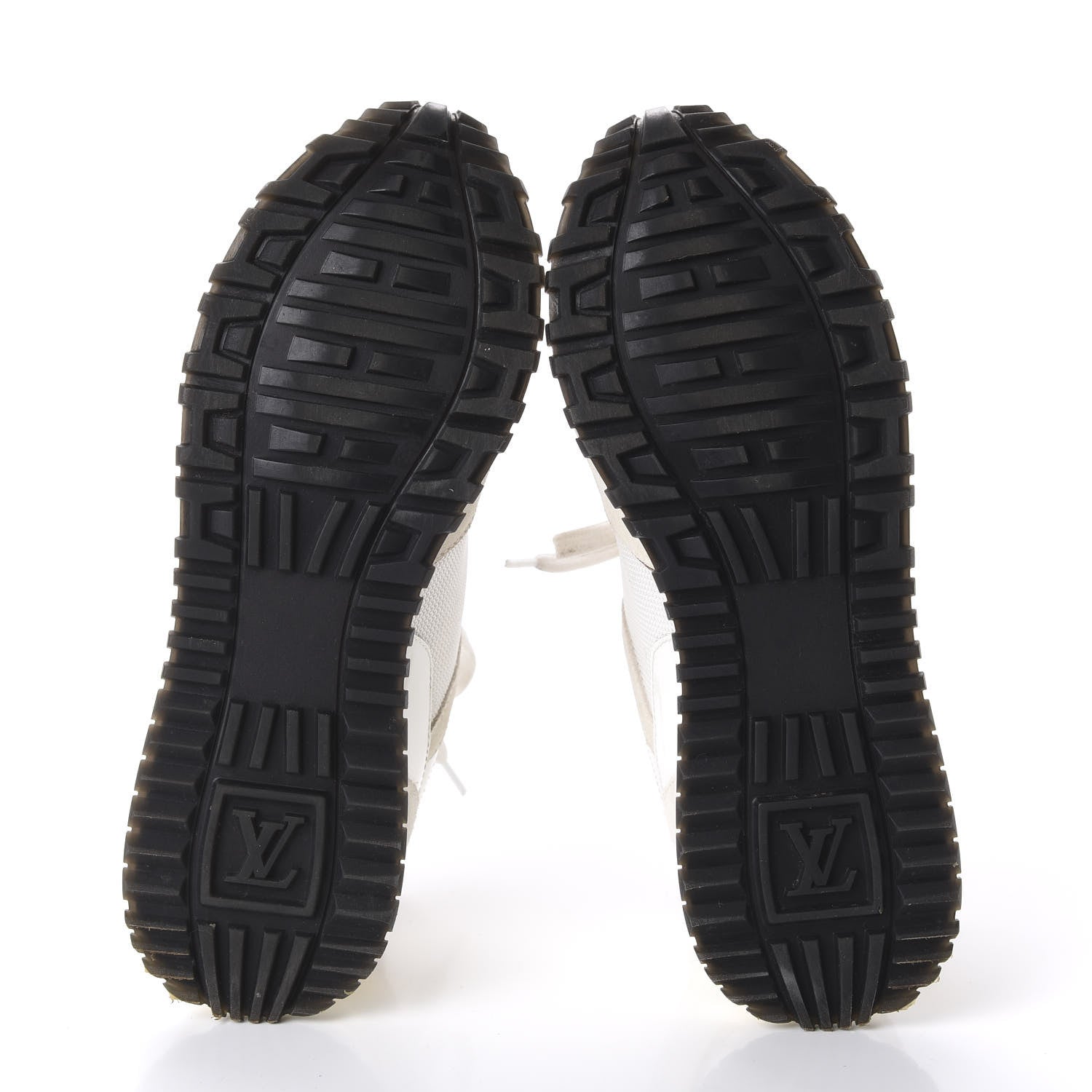 Louis Vuitton Suede Reverse Monogram Run Away Sneakers 35 White 5 of 8