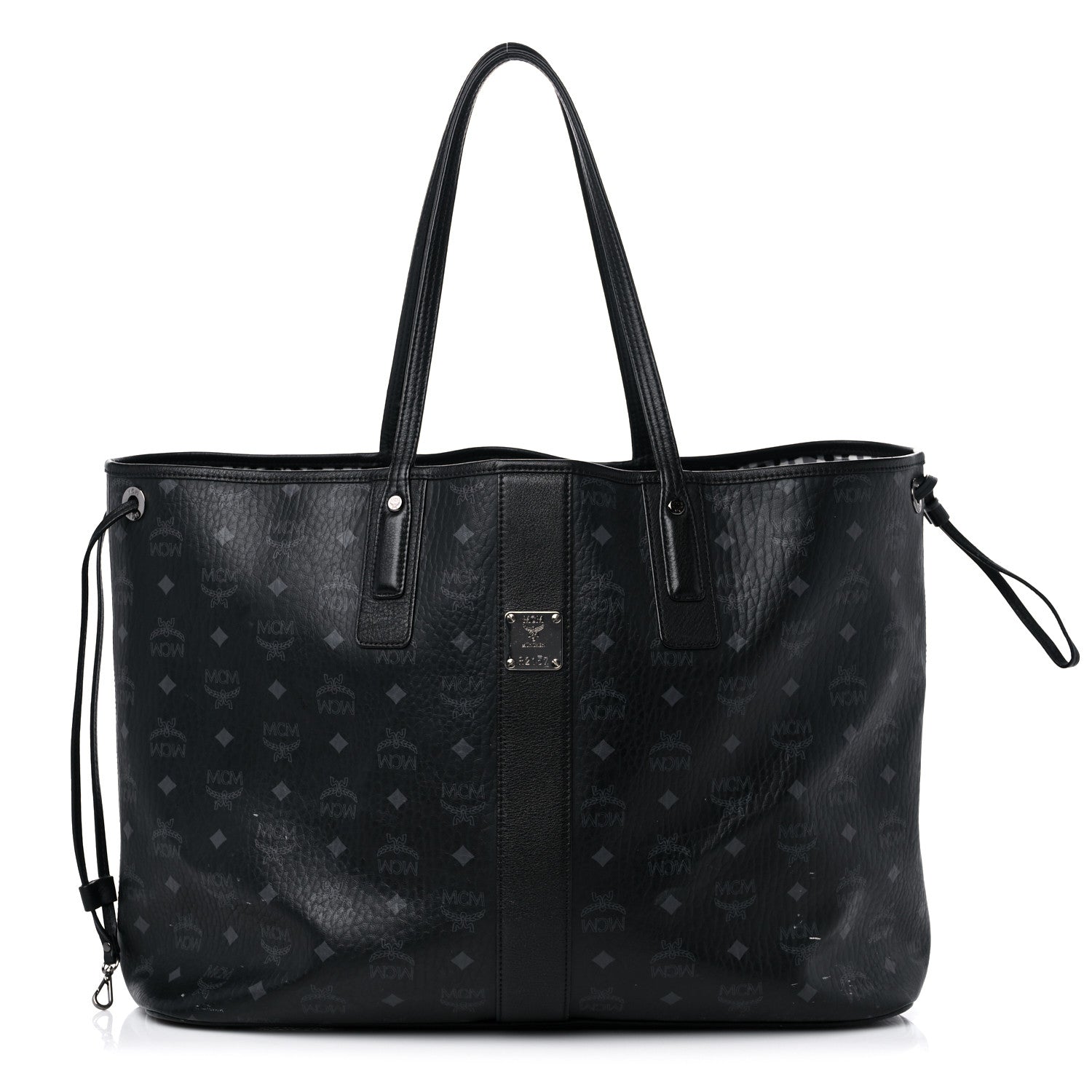 MCM Visetos Large Liz Reversible Shopper Tote Black 1 of 18