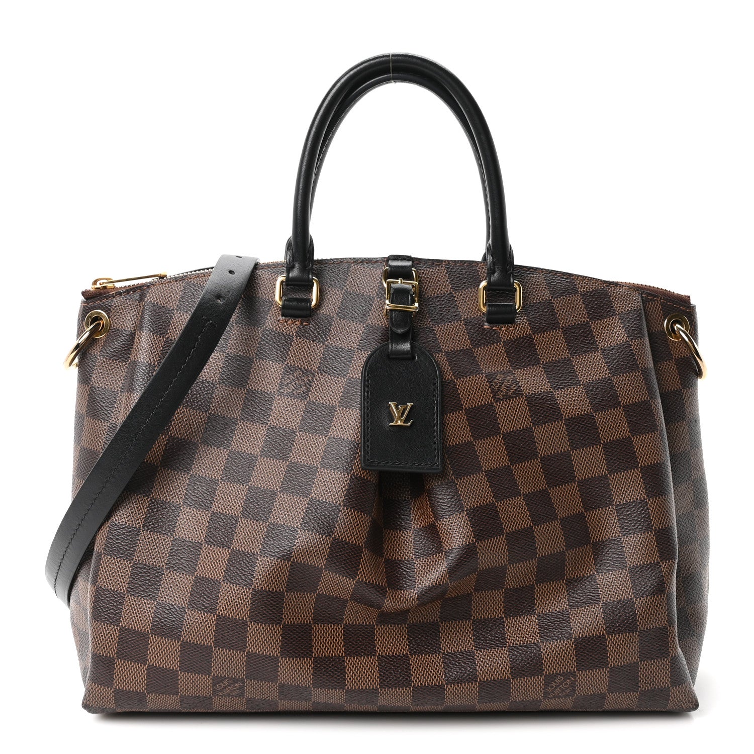 Louis Vuitton Damier Ebene Odeon Tote MM Black 1 of 9