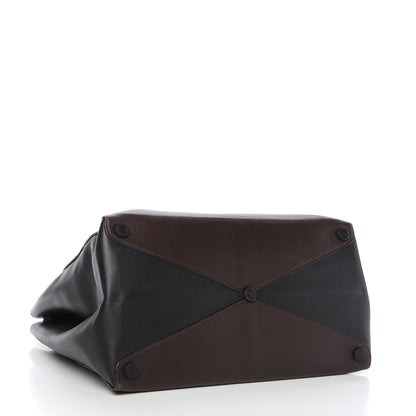 Prada City Calfskin Convertible Top Handle Tote Caffe Black 4 of 10
