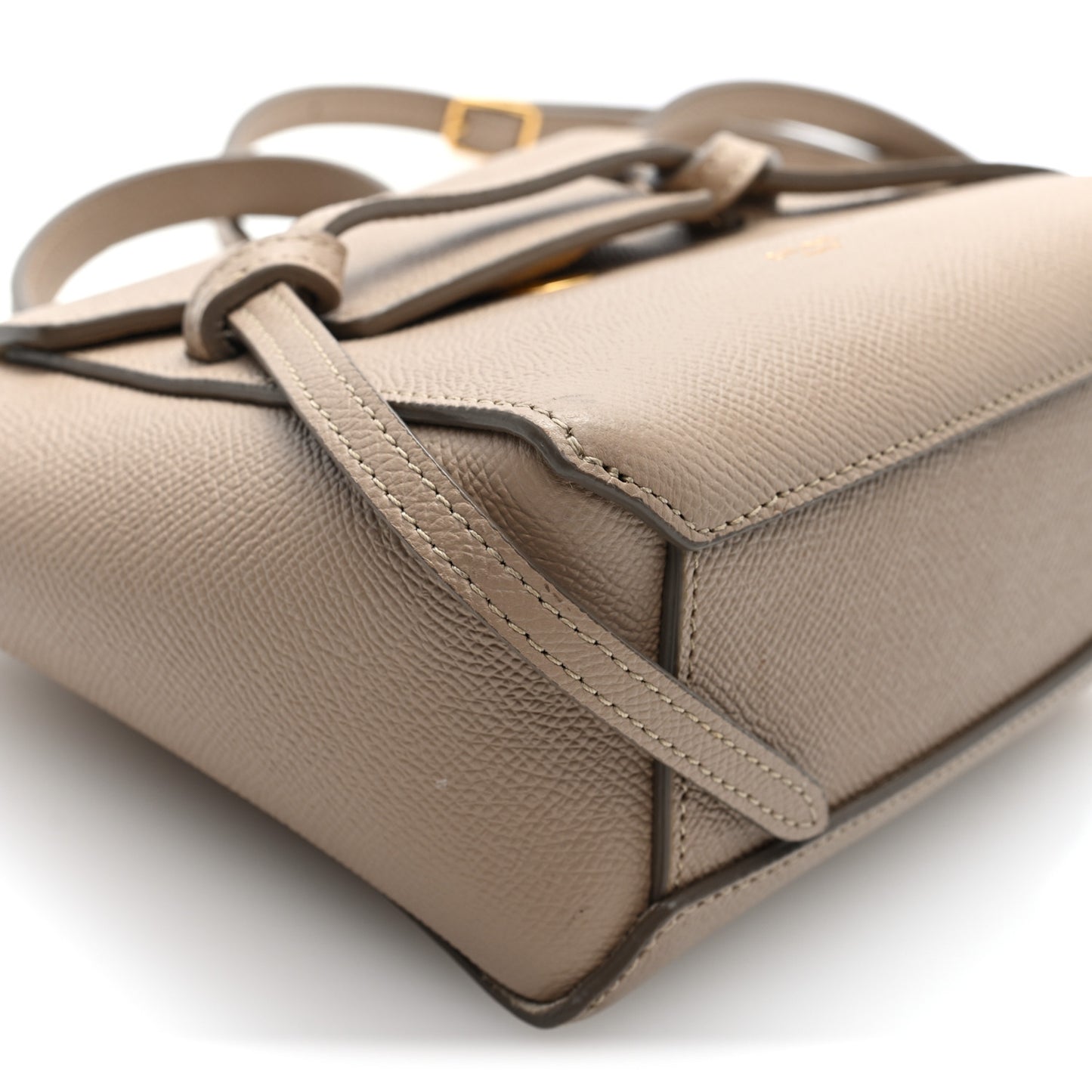Grained Calfskin Pico Belt Bag Light Taupe