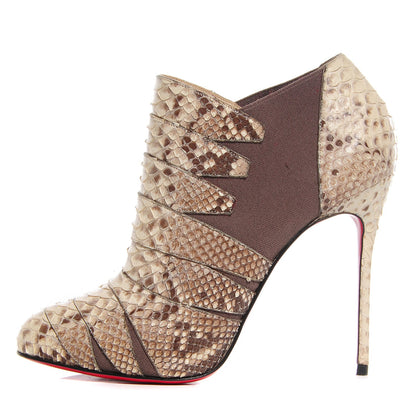 Christian Louboutin Matte Python Lina 100 Ankle Boots Roccia 39.5 1 of 6