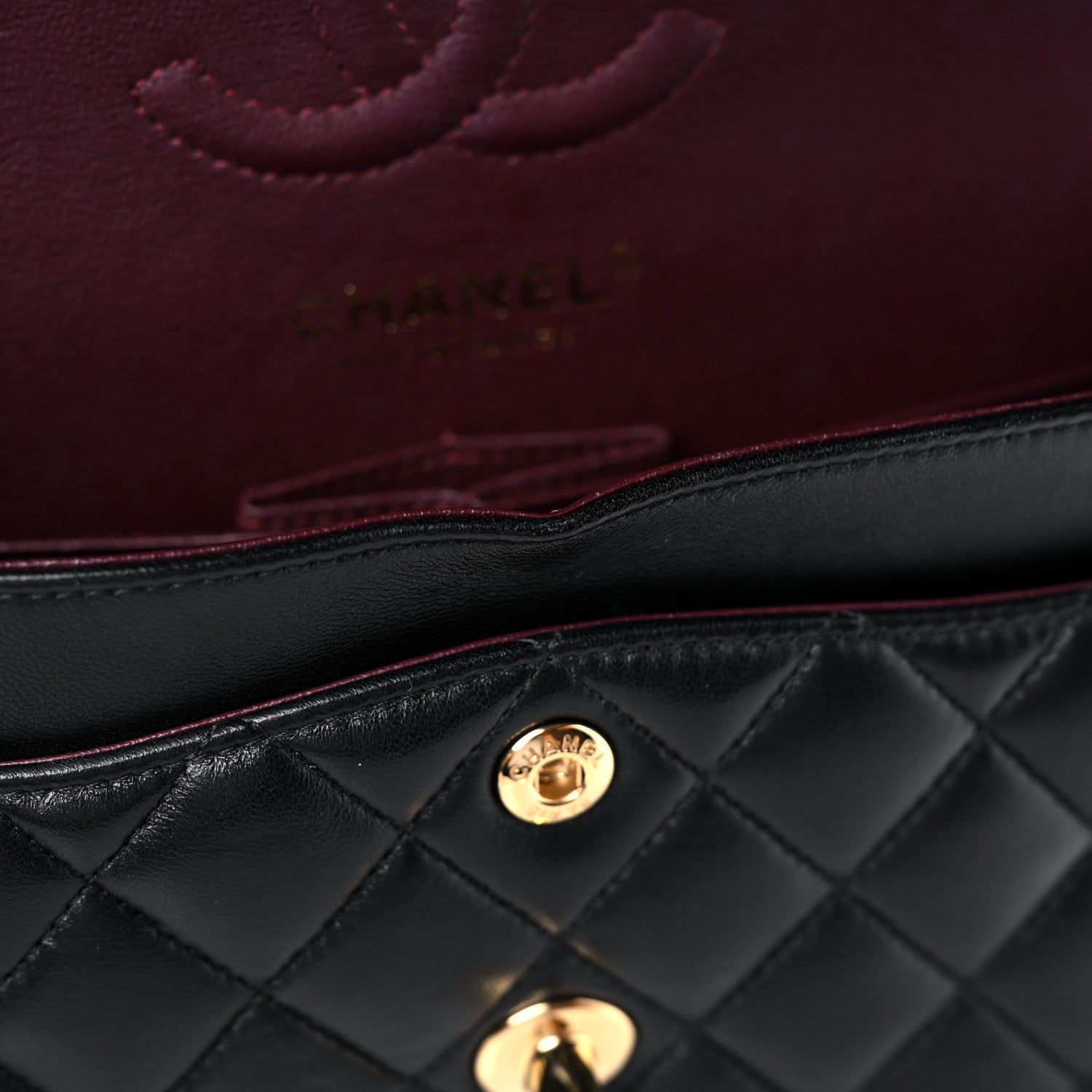 Chanel Lambskin Quilted Small Double Flap Black 15 of 15