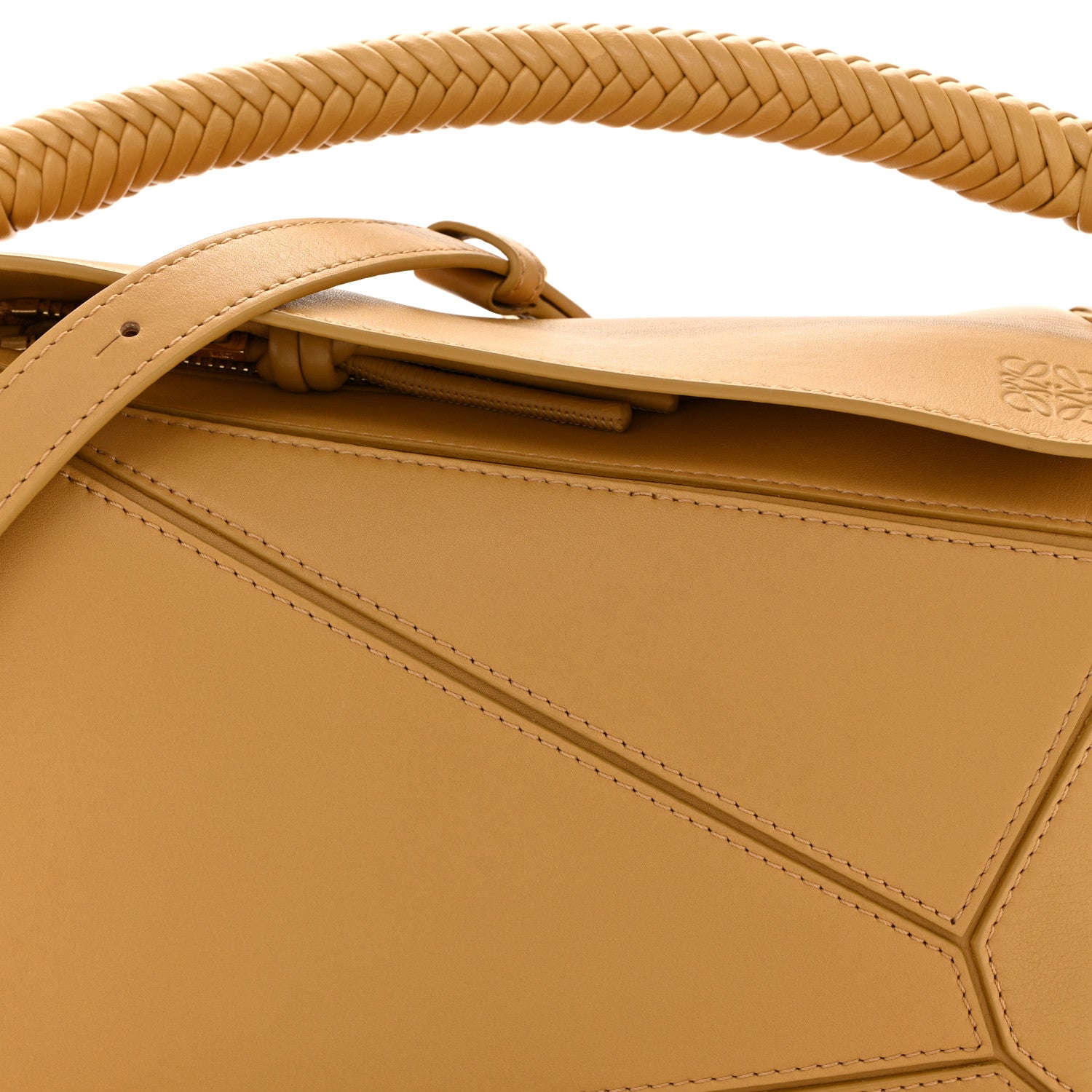 Loewe Calfskin Small Woven Puzzle Bag Sahara 8 of 12