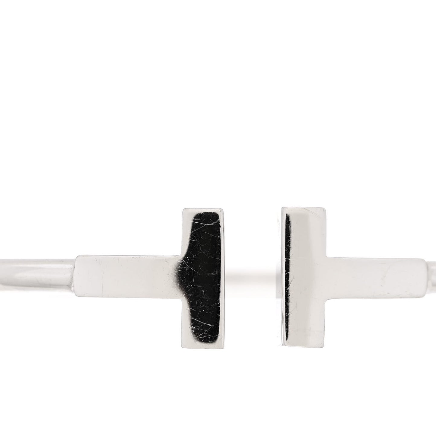 18k White Gold T Wire Bracelet