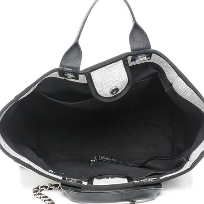Chanel Canvas Large Deauville Tote Grey 5 of 8