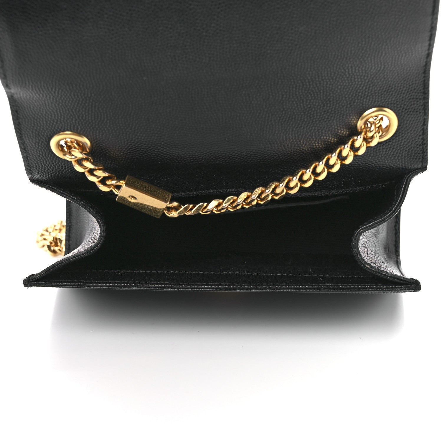 Saint Laurent Grain De Poudre Small Monogram Kate Satchel Black 4 of 14